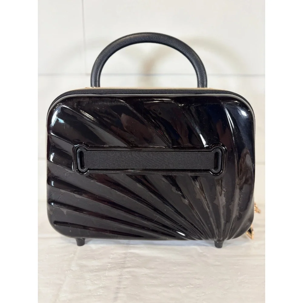 Triforce Elite Travelware Hardside Beauty Zipper Black Case Luggage Makeup Bag